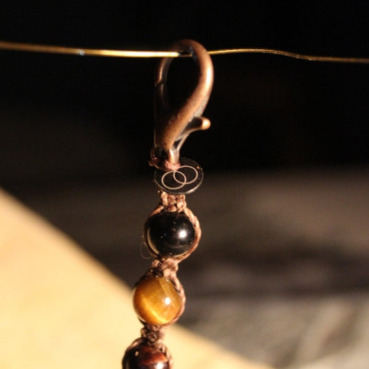 Tiger eye yellow, red, blue - Healing keychain