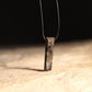 Black Tourmaline &amp; Transparent Wire - Raw Necklace