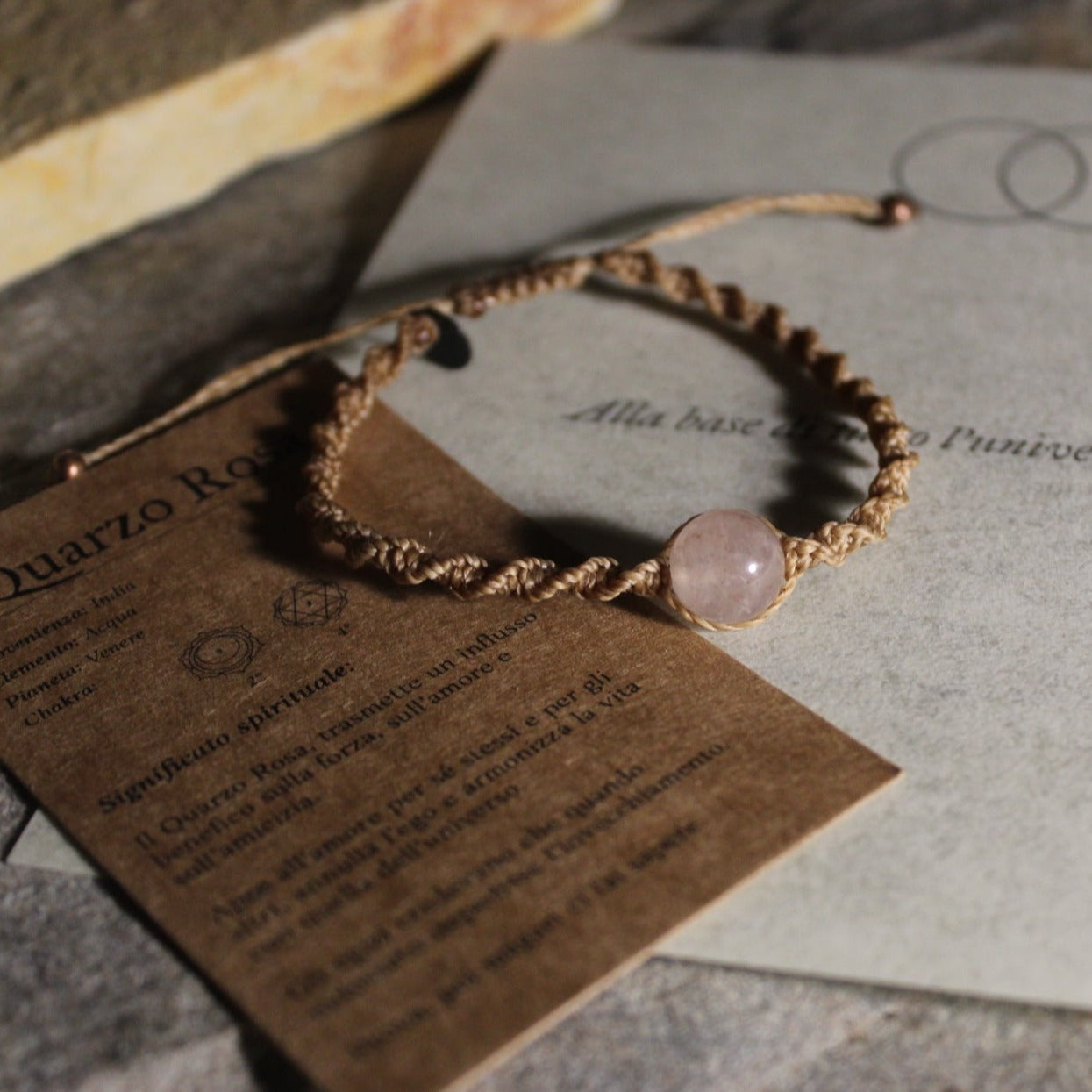 Cuarzo Rosa - Pulsera Cosmos