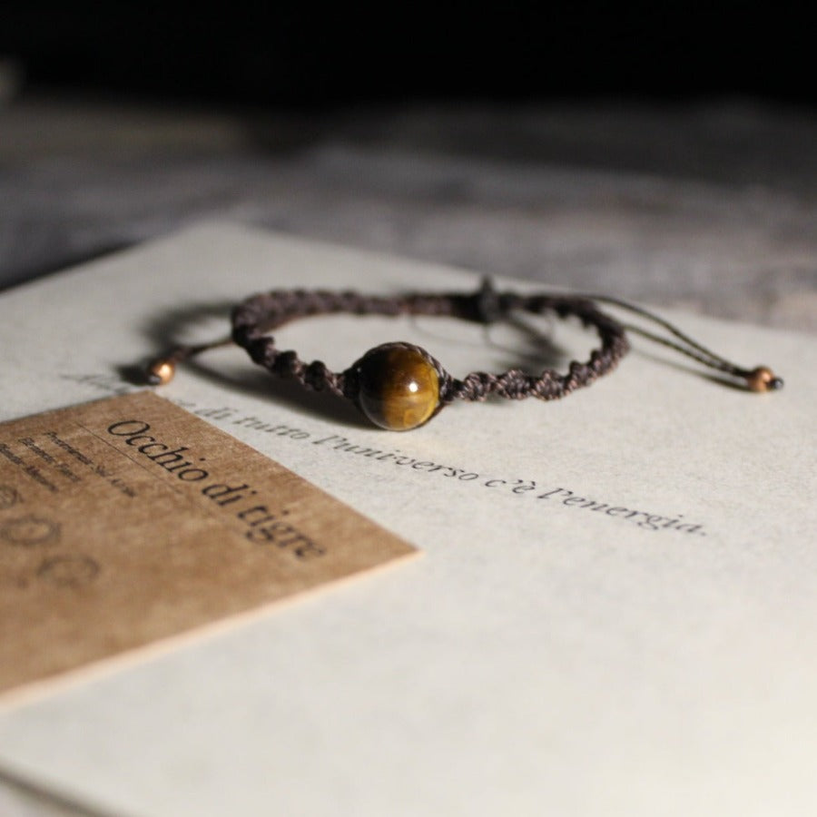 Ojo de tigre amarillo - Pulsera Cosmos