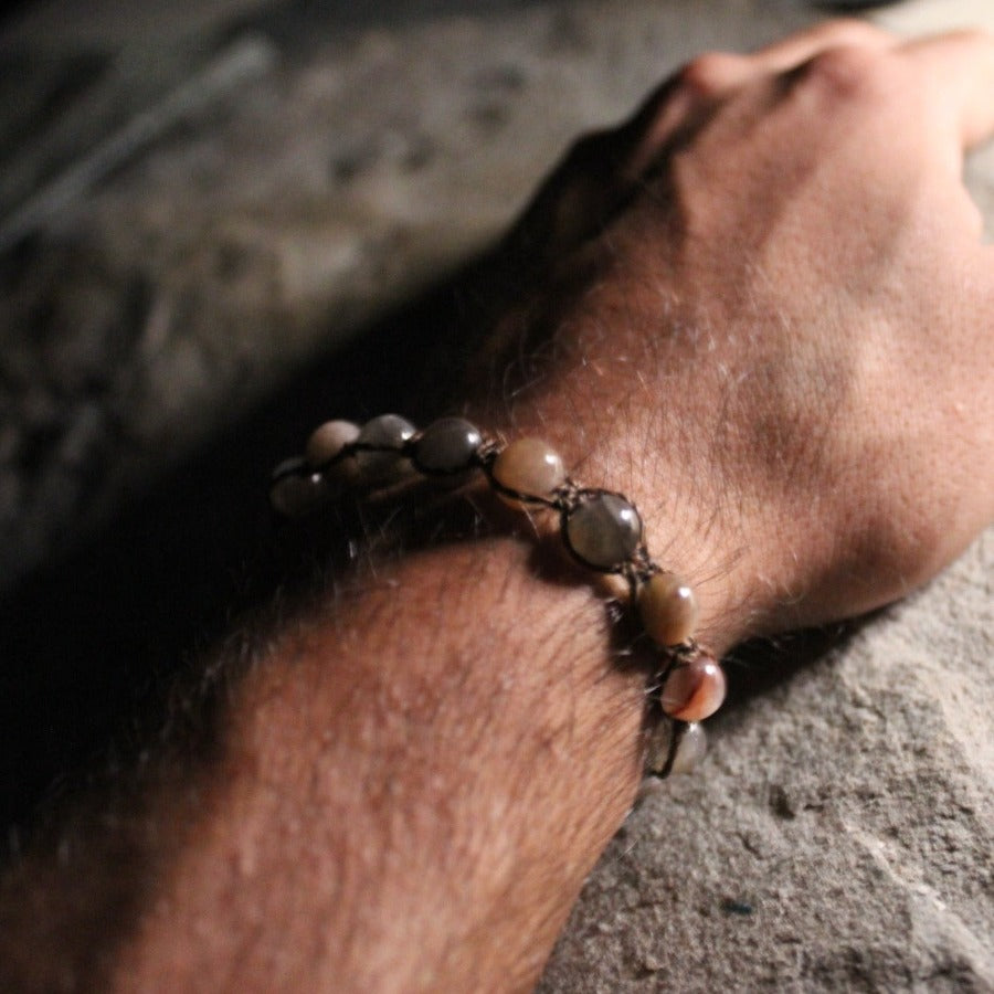 Piedra lunar - pulsera Masai