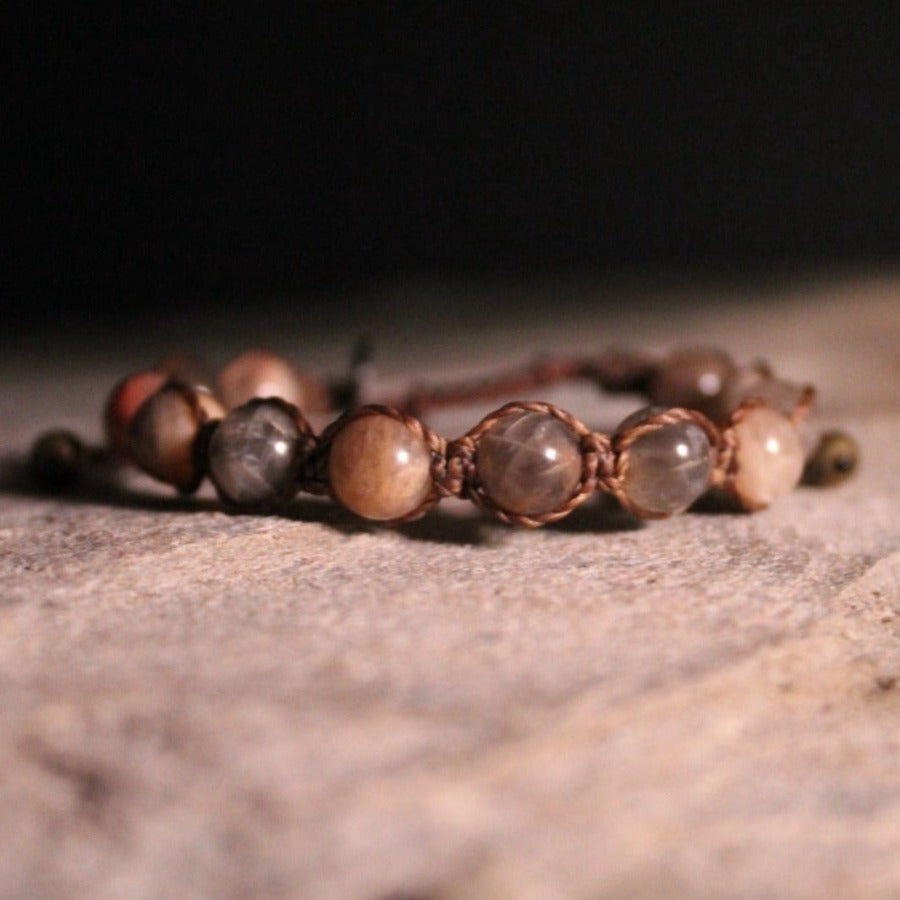 Piedra lunar - pulsera Masai