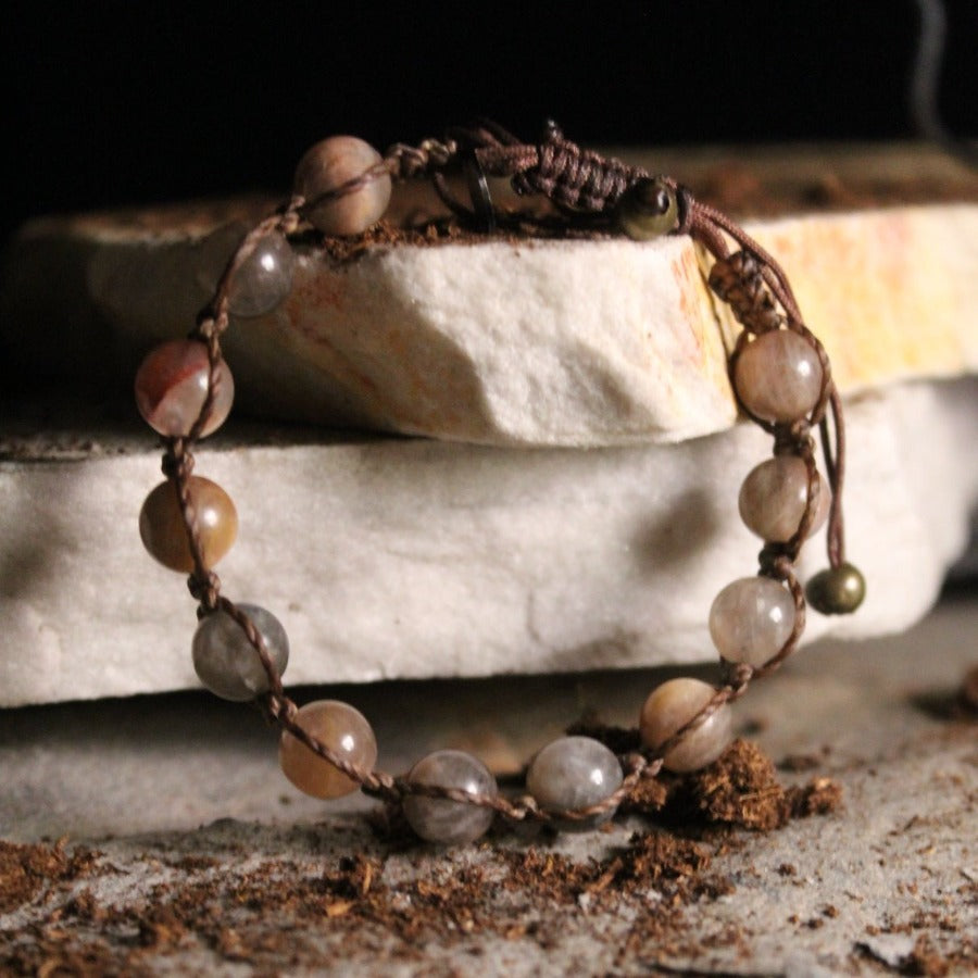 Piedra lunar - pulsera Masai