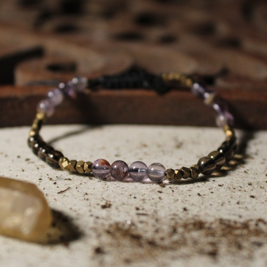 Amethyst &amp; Smoky Quartz - Youniverse Bracelet
