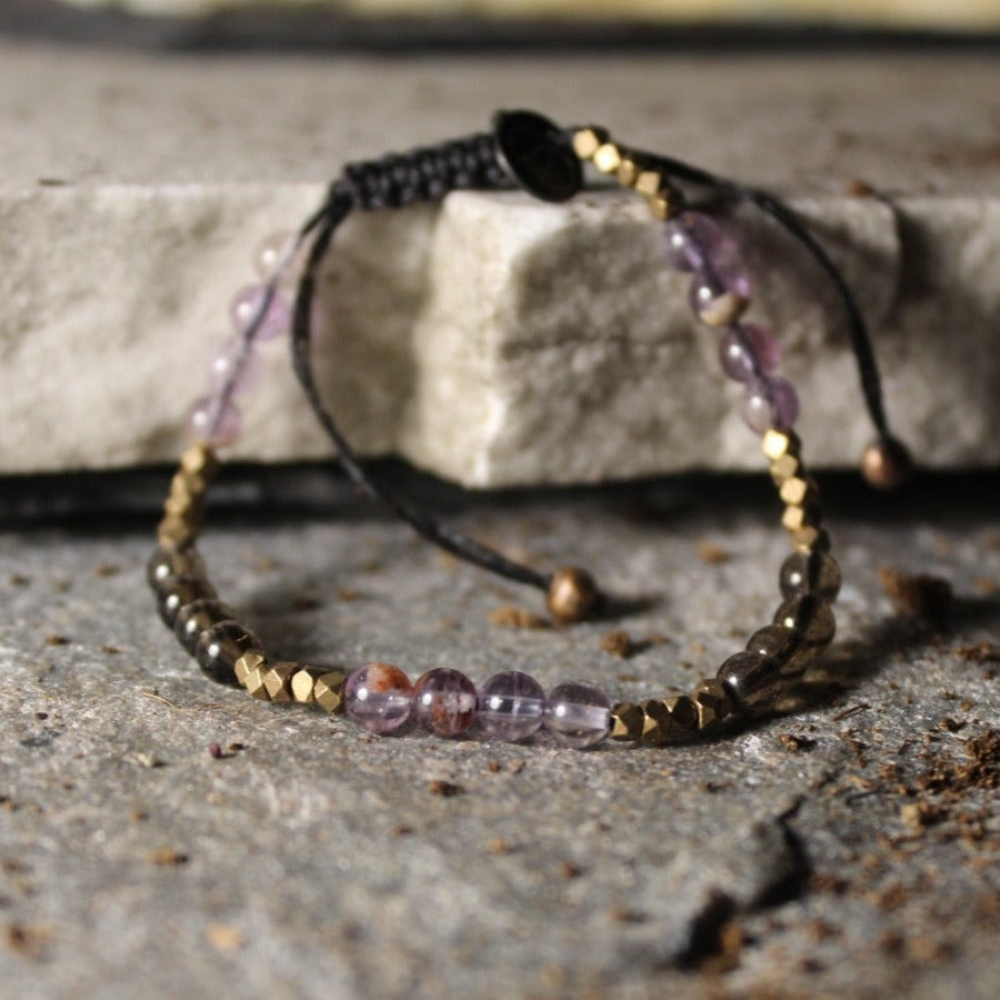 Amethyst &amp; Smoky Quartz - Youniverse Bracelet