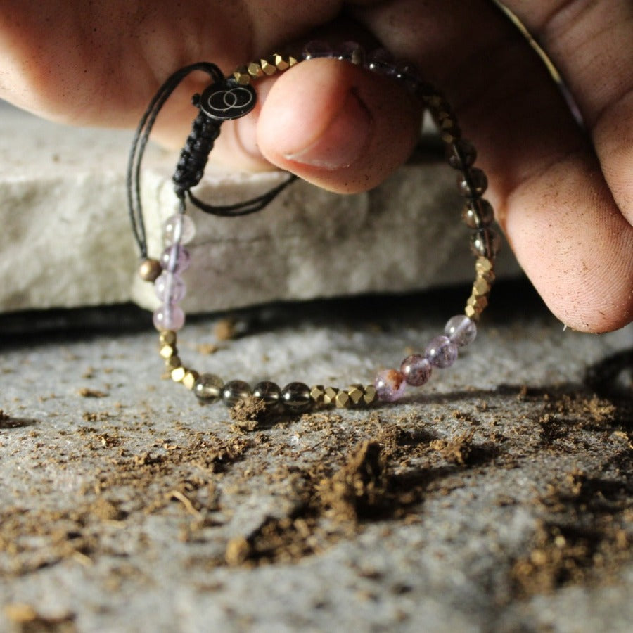 Amethyst &amp; Smoky Quartz - Youniverse Bracelet