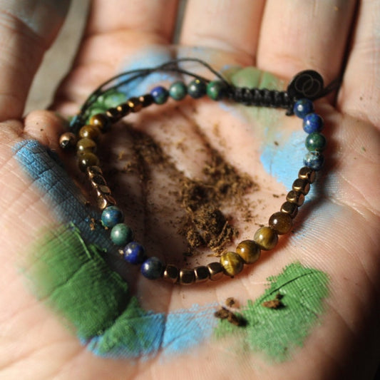 Azzurrite Malachite & Occhio di Tigre - Bracciale Youniverse
