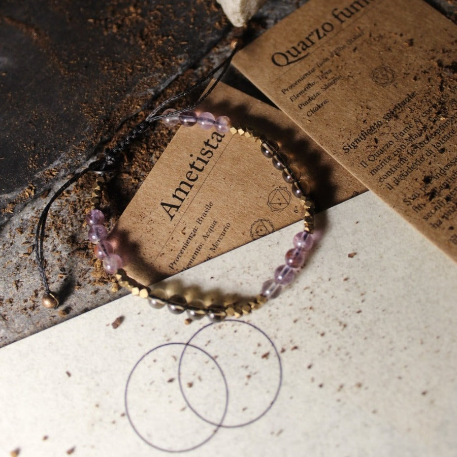 Amethyst &amp; Smoky Quartz - Youniverse Bracelet