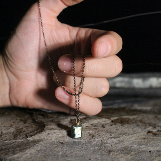 Labradorite & Argento 925 - Collana Raw