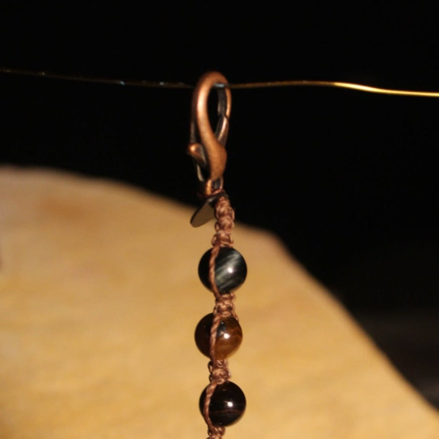 Tiger eye yellow, red, blue - Healing keychain